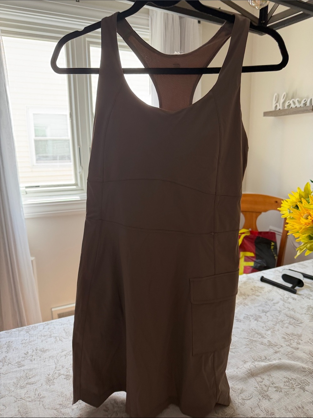 Fabletics Brown Racerback Active Dress